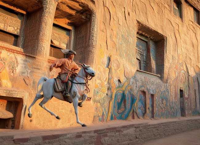 麦积山石窟骑马壁画故事 麦积山石窟的历史故事 麦积山石窟骑马壁画故事 麦积山石窟的历史故事