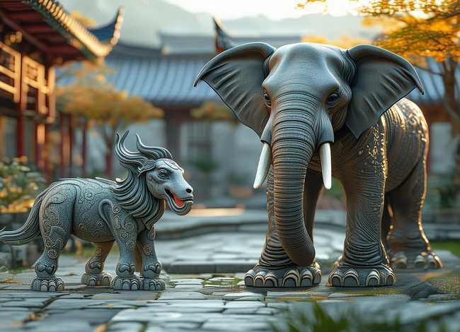 麒麟与大象谁更镇宅，麒麟和大象哪个镇宅