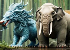 麒麟和大象能摆一起吗，麒麟和大象能摆一起吗视频