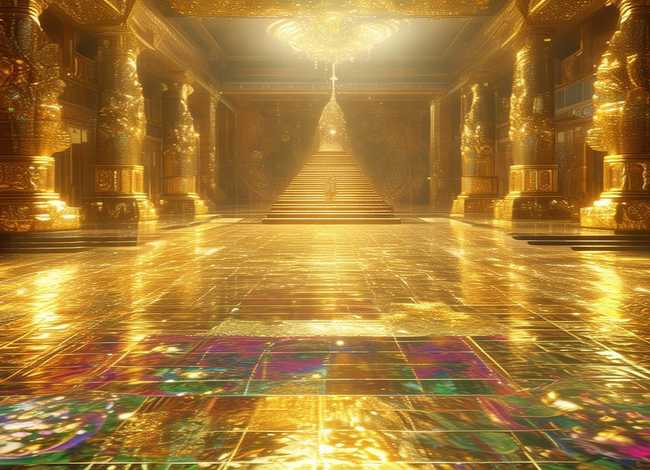 黄金铺地 - 七宝池八功德水黄金铺地