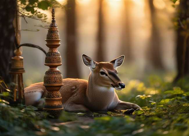 鹿与佛教（鹿与佛教放在一起的挂件叫什么）