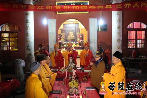 「法华寺」湖南湘阴县佛协丁酉元宵节供灯放生祈福活动于法华寺举行