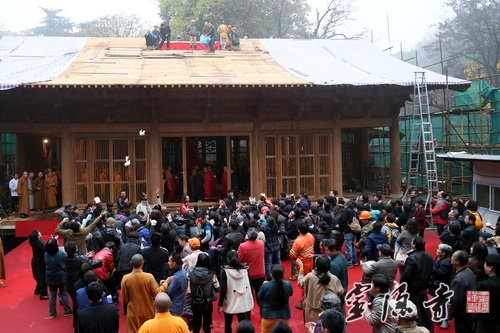 「灵隐寺」浙江灵隐寺举行云中轩上梁法会