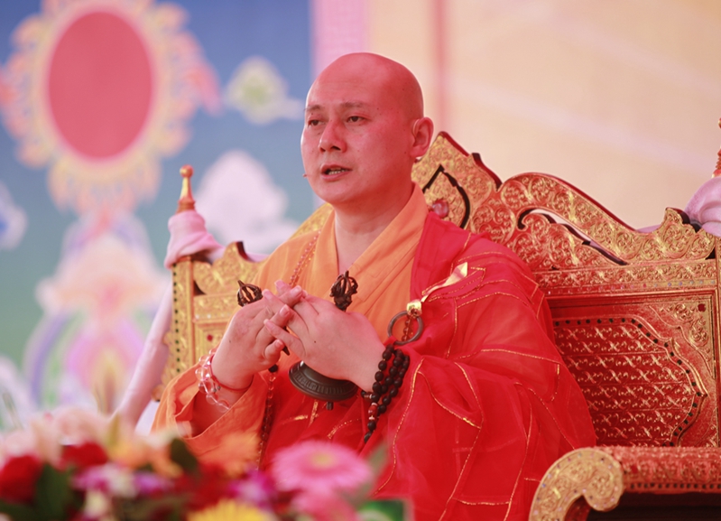 「传喜法师」传喜法师于山东菏泽市定陶开心古寺主法心灵讲座及蒙山施食超荐法会