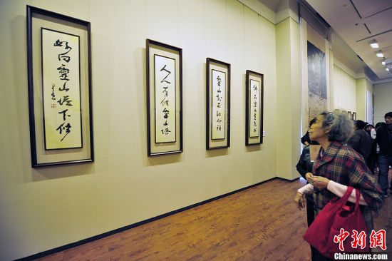 「释星云」2013星云大师一笔字书法展在海南博物馆开幕