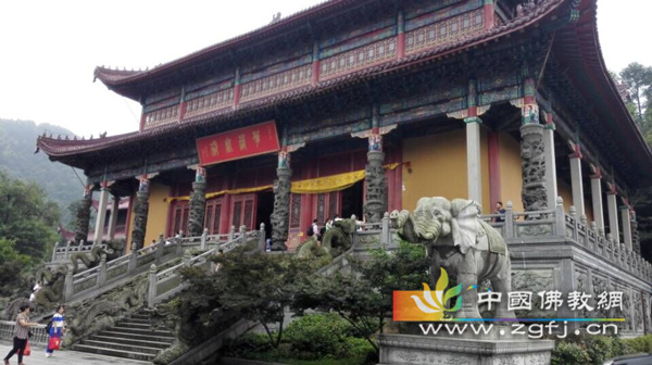 「九华山」安徽九华山旃颤林为地藏王菩萨像开光