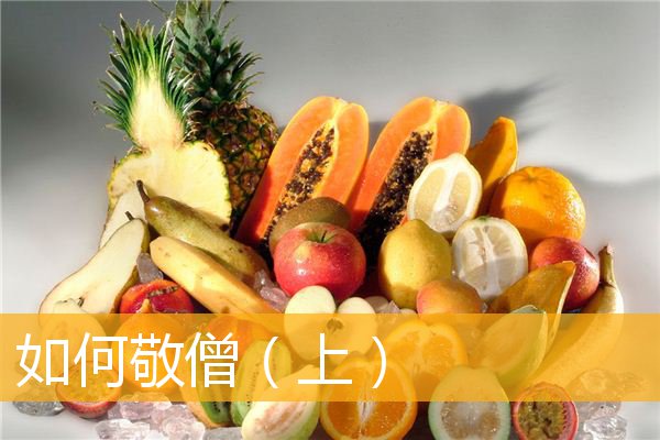 「佛教」如何敬僧（上）