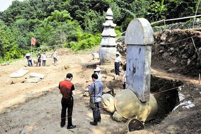 「考古」地宫中或有舍利子 宜昌发现明代寺庙遗址