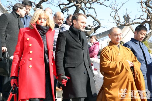 「大慈恩寺」法国总统马克龙参访大慈恩寺