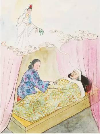 「佛教」观音大士感应入梦，对他说：冥中阴律，只有放生可延寿、增福禄