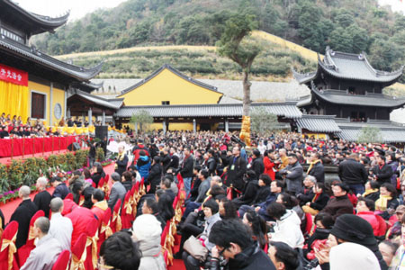 「佛教」浙江宁波三大名寺之“古阿育王寺”落成典礼隆重举行