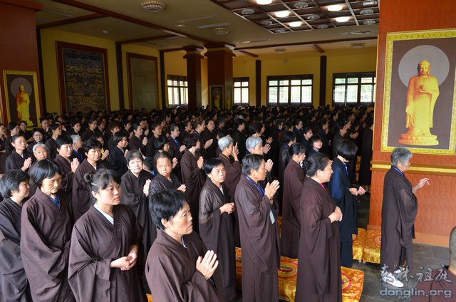 「佛教」江西庐山东林寺8月份一昼夜经行法会圆满结束