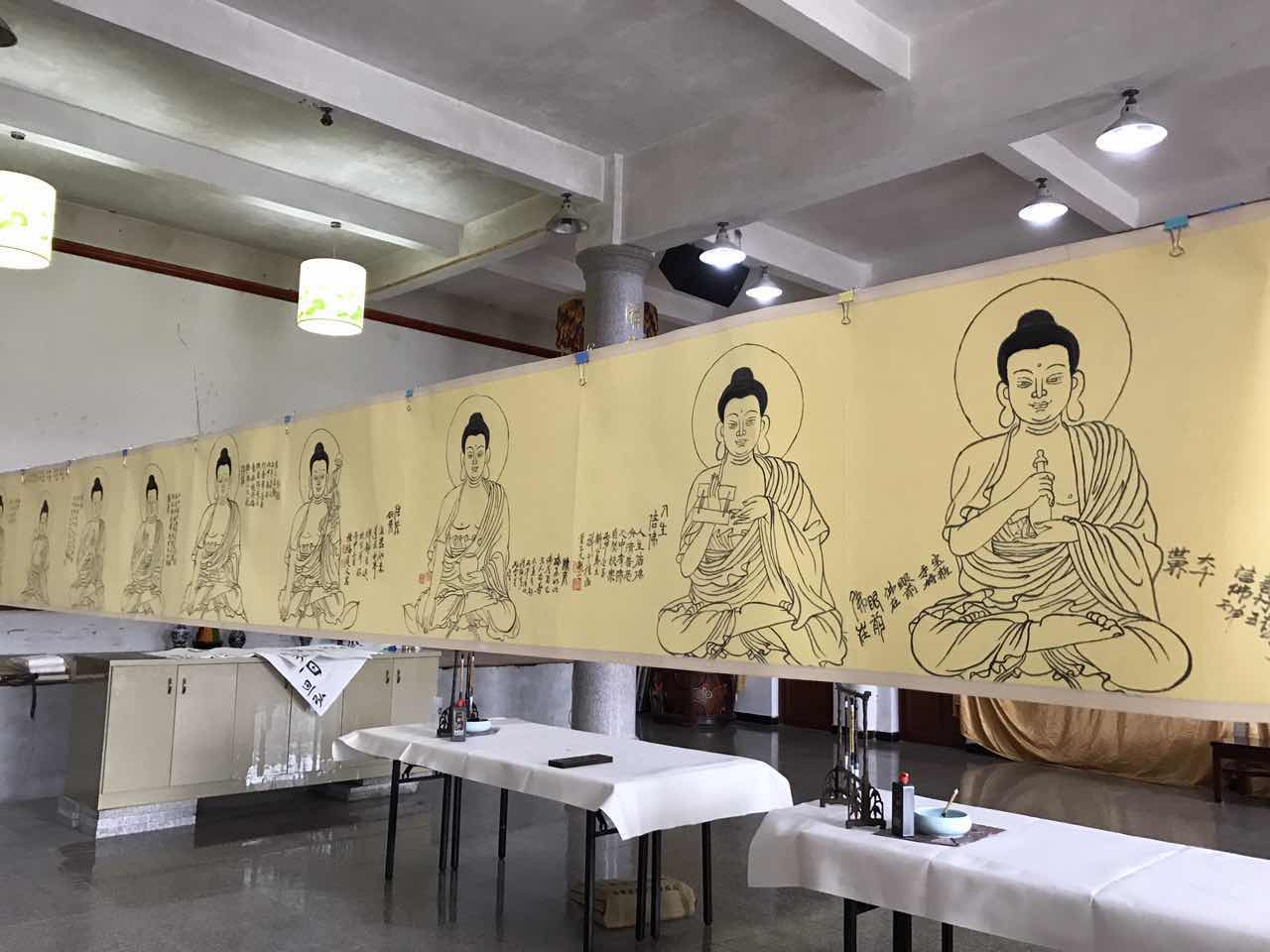 「兰若寺」百佛造像书画长卷展在福建连江县兰若寺举办