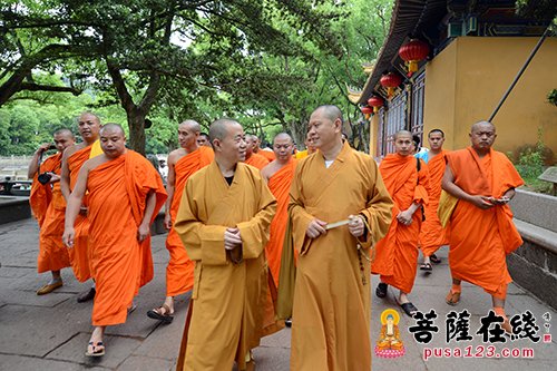「佛教」南传佛教代表团参访普陀山 王健司长、道慈法师亲切会见