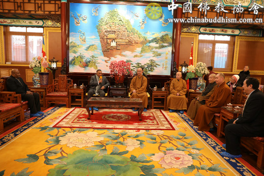 「佛教」学诚会长会见斯里兰卡驻华大使卡鲁那塞纳•科迪图瓦库