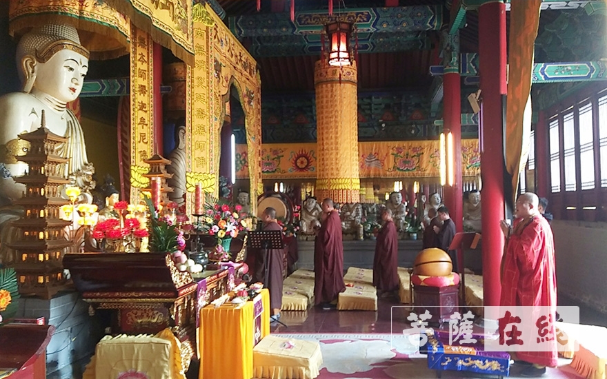 「佛教」恭迎文殊菩萨圣诞 济宁嘉祥县法云寺举行祈福法会