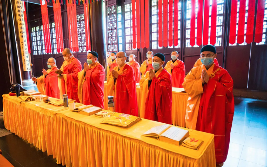 「水陆法会」上海玉佛禅寺清明水陆法会首日 为众生祈福消灾 「水陆法会」上海玉佛禅寺清明水陆法会首日 为众生祈福消灾