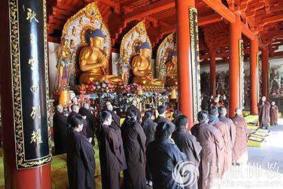 「五台山」五台山大圣竹林寺佛诞系列法会开启 僧俗大众诵经祈福