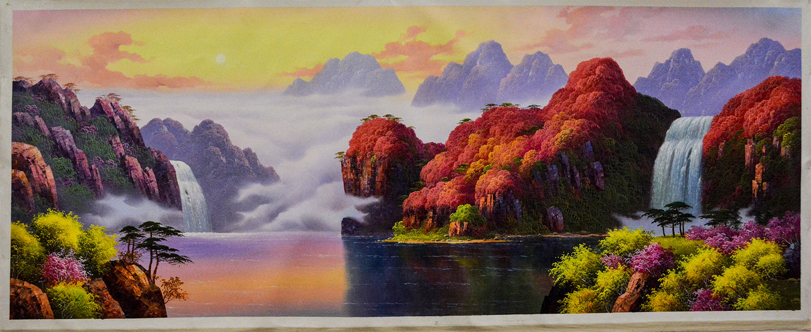 「佛教」峨眉山佛教协会迎新春书画艺术展之朝鲜油画展