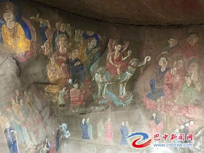 「文物」巴中绝壁上发现千年佛画 超级精美举世罕见