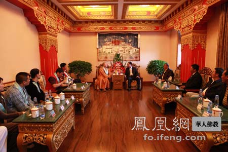 「佛教」西藏统战部齐扎拉部长见觉醒法师 藏汉佛教应多交流