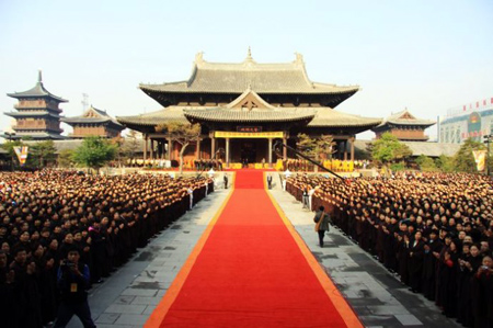 「佛教」学诚法师在山西大同五寺一宫修复重光庆典暨华严寺开光活动上致辞