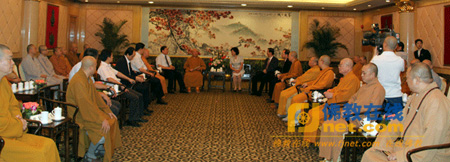 「雷于蓝」广东省雷于蓝副省长会见中佛协传印会长一行（图）