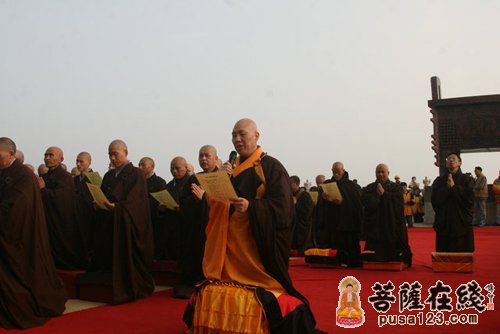 「佛教」大安大和尚率众行脚二十五公里朝拜东林大佛