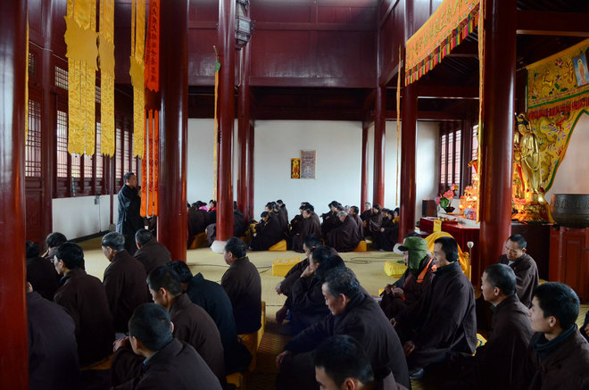「东林寺」江西东林寺2014年3月上旬10日闭关念佛圆满出关
