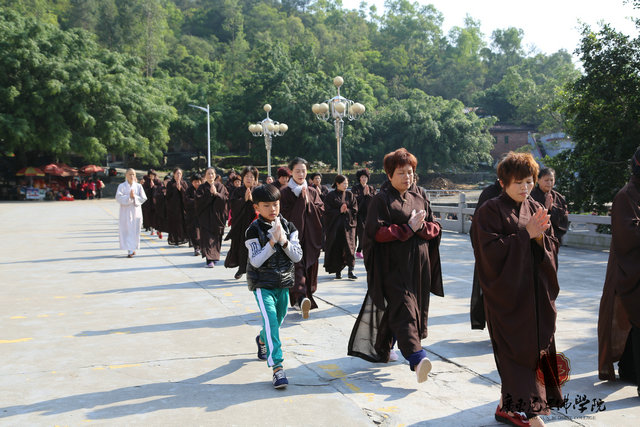 「佛教」广东尼众佛学院举行拜山祈福活动