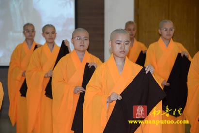 「佛教」福建闽南佛学院女众部2013学僧威仪训练汇报表演