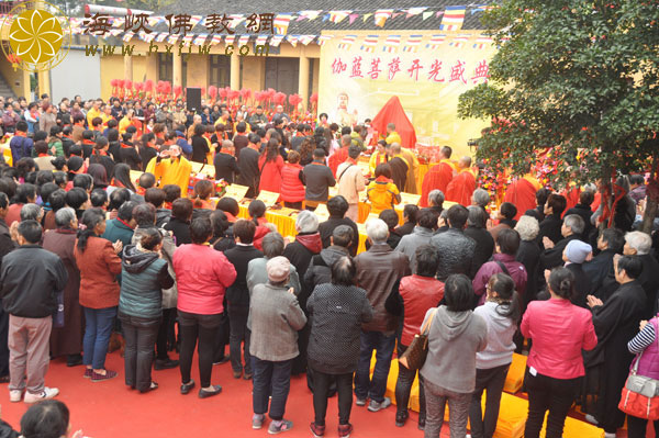 「佛教」江苏江阴飞锡寺隆重举行伽蓝圣像开光法会