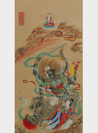 「佛教」明代宝宁寺本水陆画之明王图 欣赏