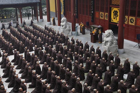 「菩萨戒」浙江绍兴炉峰禅寺传戒法会：教三坛请戒、三坛正授