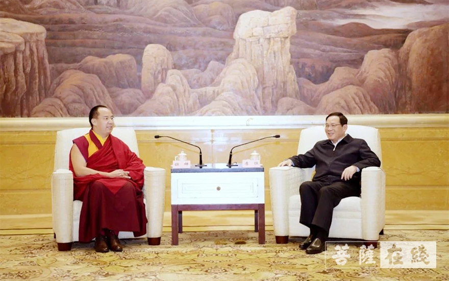 「班禅喇嘛」上海市委书记李强会见班禅额尔德尼•确吉杰布 「班禅喇嘛」上海市委书记李强会见班禅额尔德尼•确吉杰布