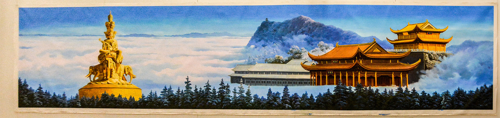 「佛教」峨眉山佛教协会迎新春书画艺术展之朝鲜油画展