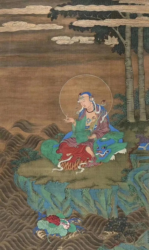 「文殊菩萨」今日恭迎文殊菩萨成道日，祈愿众生智慧如海，诸事吉祥！