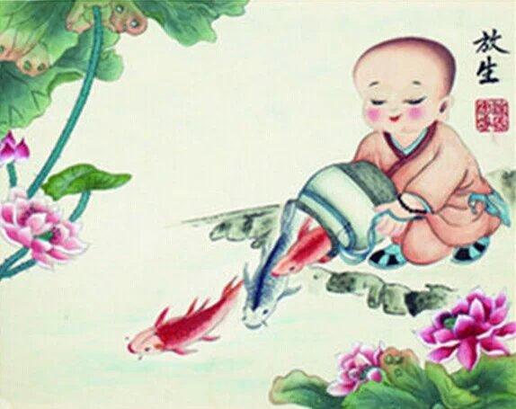 商人放生得善果，遇难万条鱼报恩