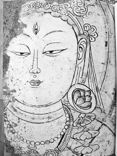 「壁画」为创作于公元6-8世纪间达玛沟佛寺壁画“安家”