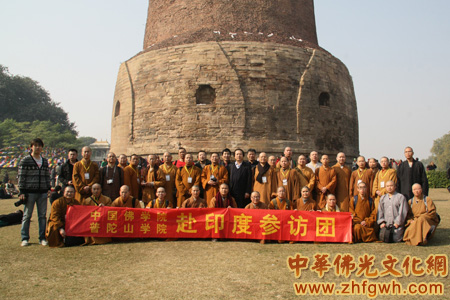 「佛教」中国佛学院参访团一行赴印度朝圣 湛如法师领队