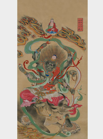 「佛教」明代宝宁寺本水陆画之明王图 欣赏