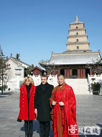 「大慈恩寺」法国总统马克龙参访大慈恩寺