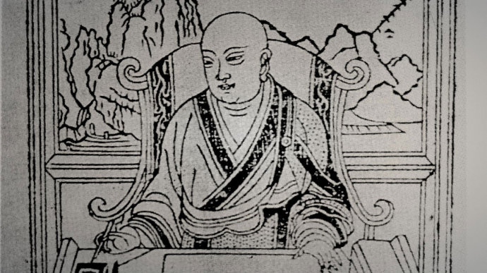 「玄奘」明代木版刻印：玄奘法师译经图