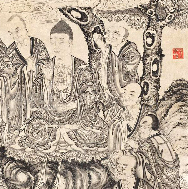 「佛教」《十八罗汉礼佛图》 赏析