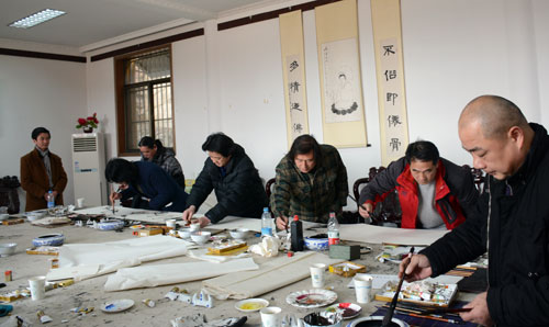 「佛教」江苏徐州兴化禅寺举办迎春笔会