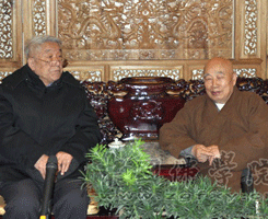 「佛教」中国佛学院传印会长亲切会见中央民族大学王尧教授