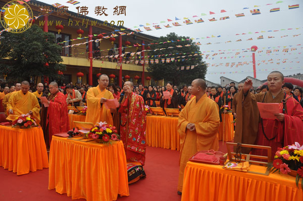 「佛教」江苏江阴飞锡寺隆重举行伽蓝圣像开光法会