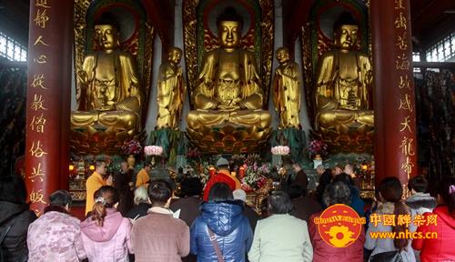 「放生功德」广东韶关南华禅寺举行新年放生祈福法会