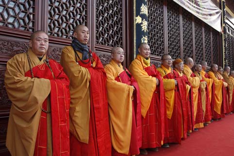 「佛教」浙江绍兴柯桥平阳寺举行财神菩萨开光法会
