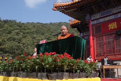 「佛教」山东烟台竹林禅寺对外开放挂牌盛典隆重举行